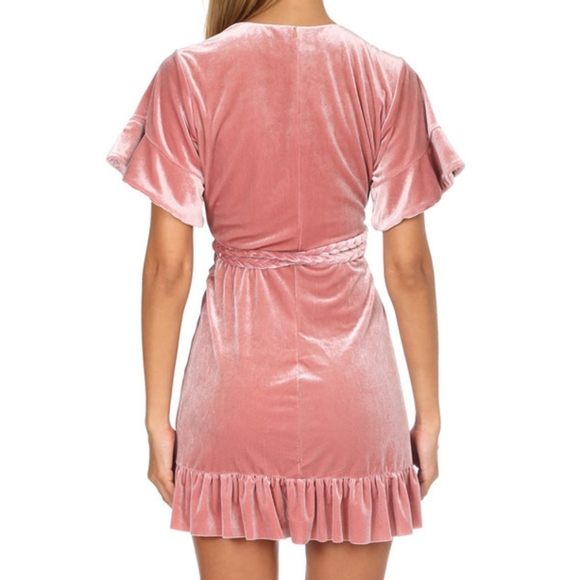 Misa Los Angeles Desma Velvet Wrap Dress Size Small - Picture 3 of 11